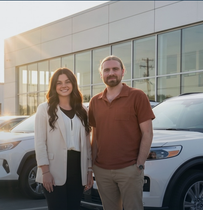 Destiny Hutchings and Ethan Bardsley of D&E Auto